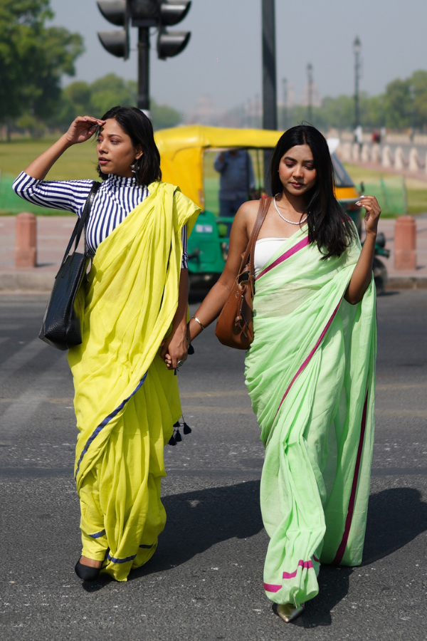 Butter Yellow Mul Saree