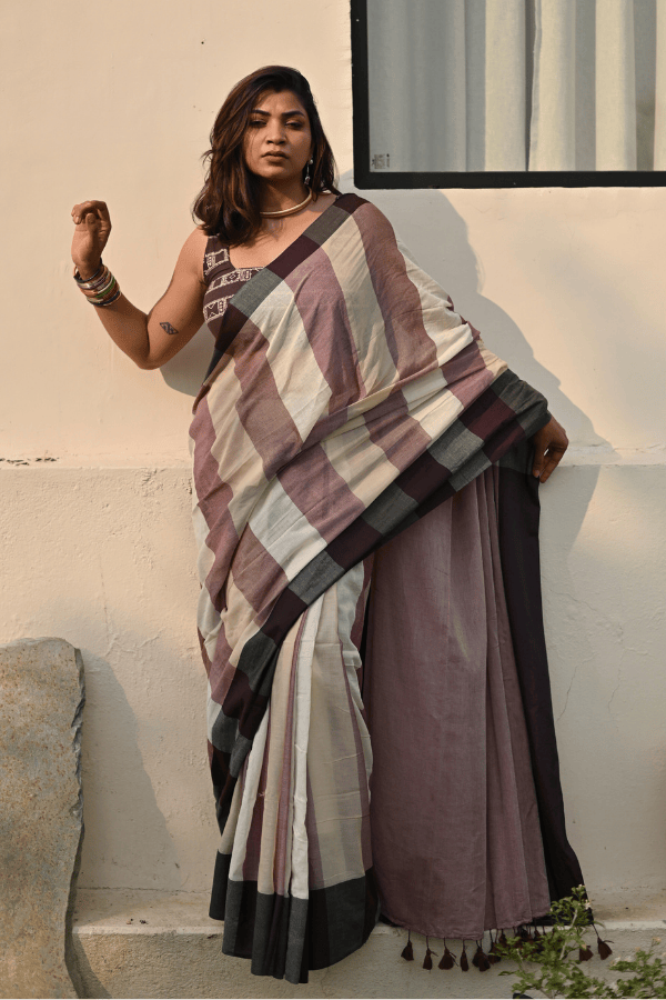Chai Glaze Mul Modal Saree