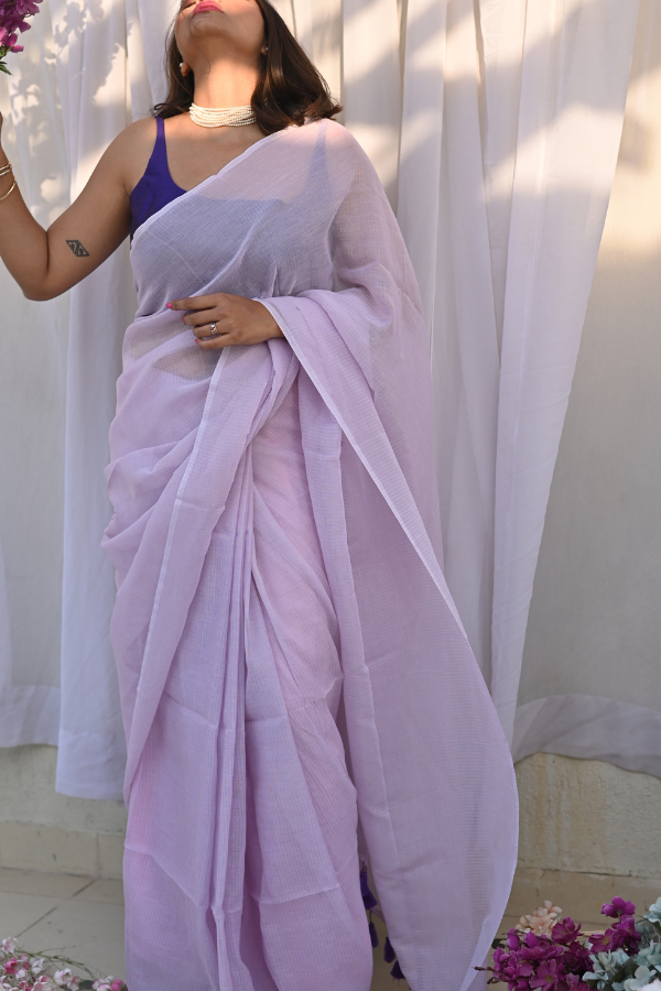 Thistle Bloom Mul Saree