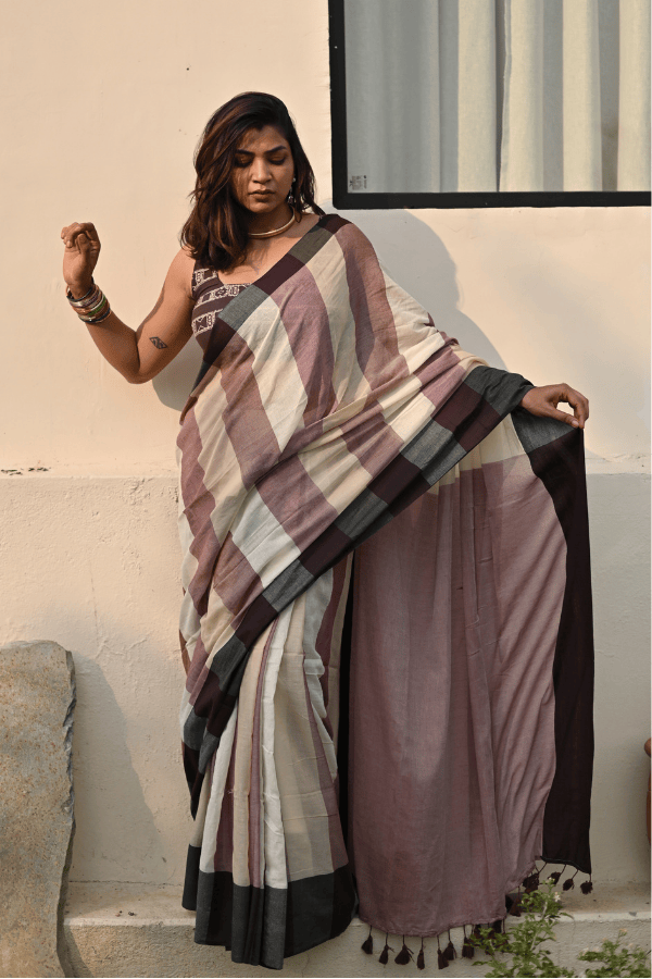 Chai Glaze Mul Modal Saree