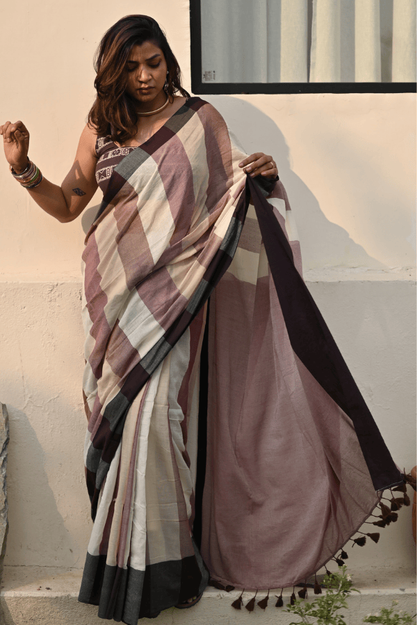 Chai Glaze Mul Modal Saree