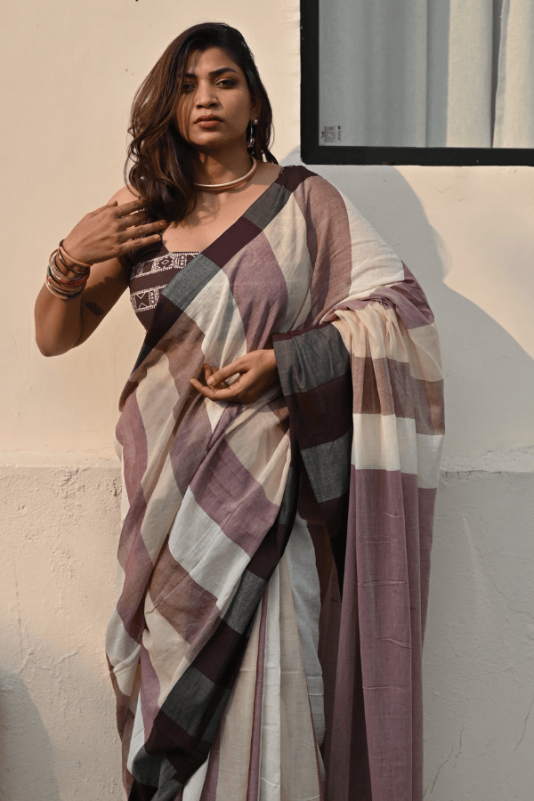 Chai Glaze Mul Modal Saree