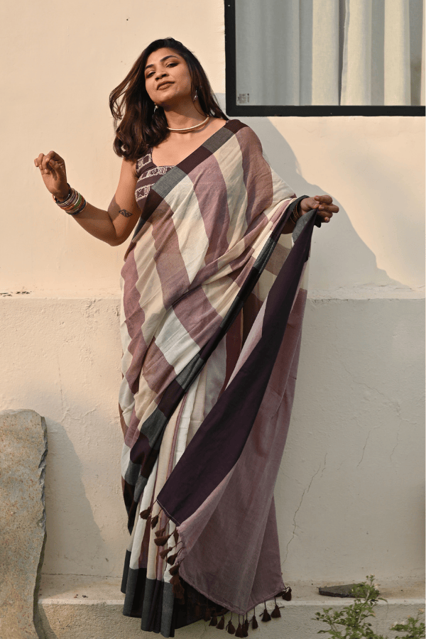 Chai Glaze Mul Modal Saree