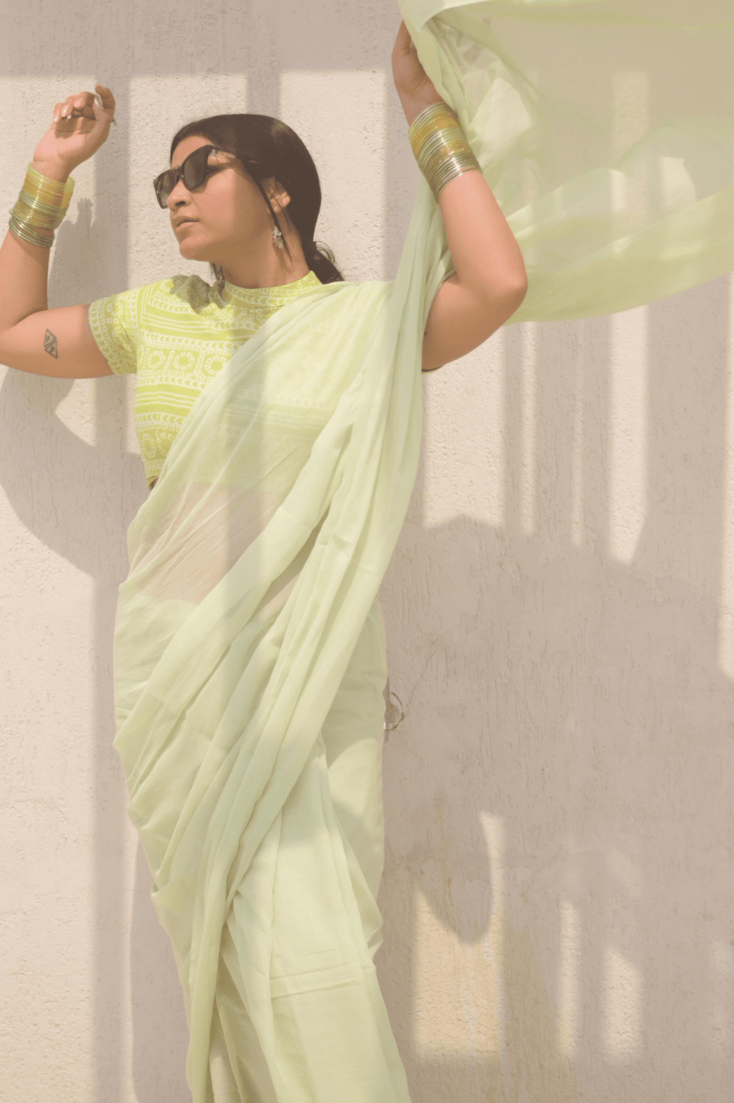 Dewdrop Mul saree - Mayin India