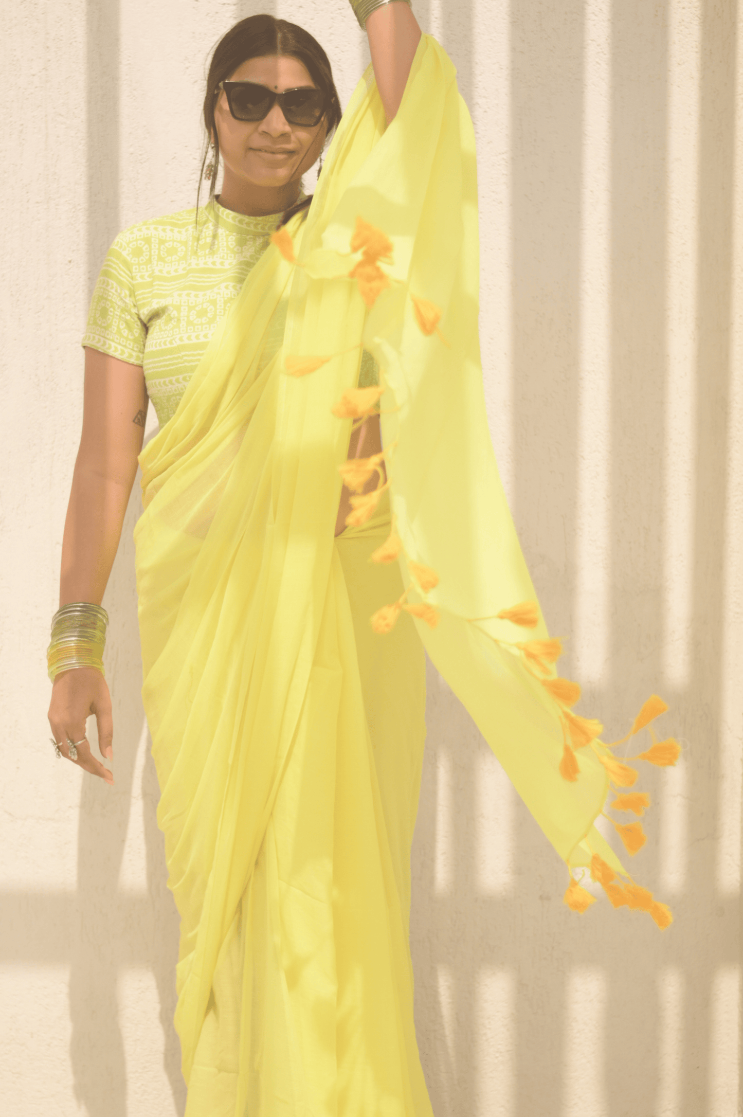 Lemonade Mul Saree - Mayin India