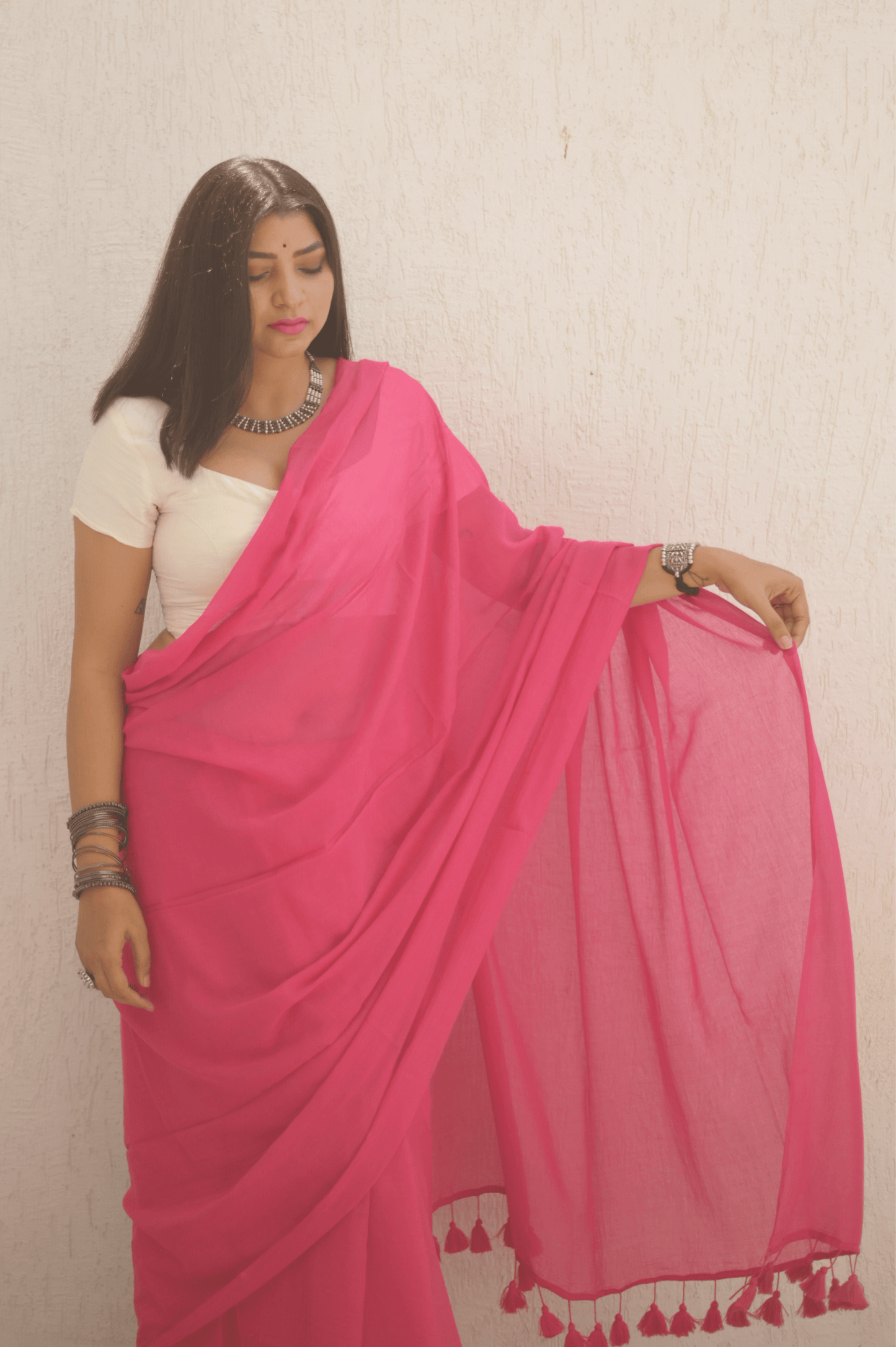 Peony Mul Saree - Mayin India