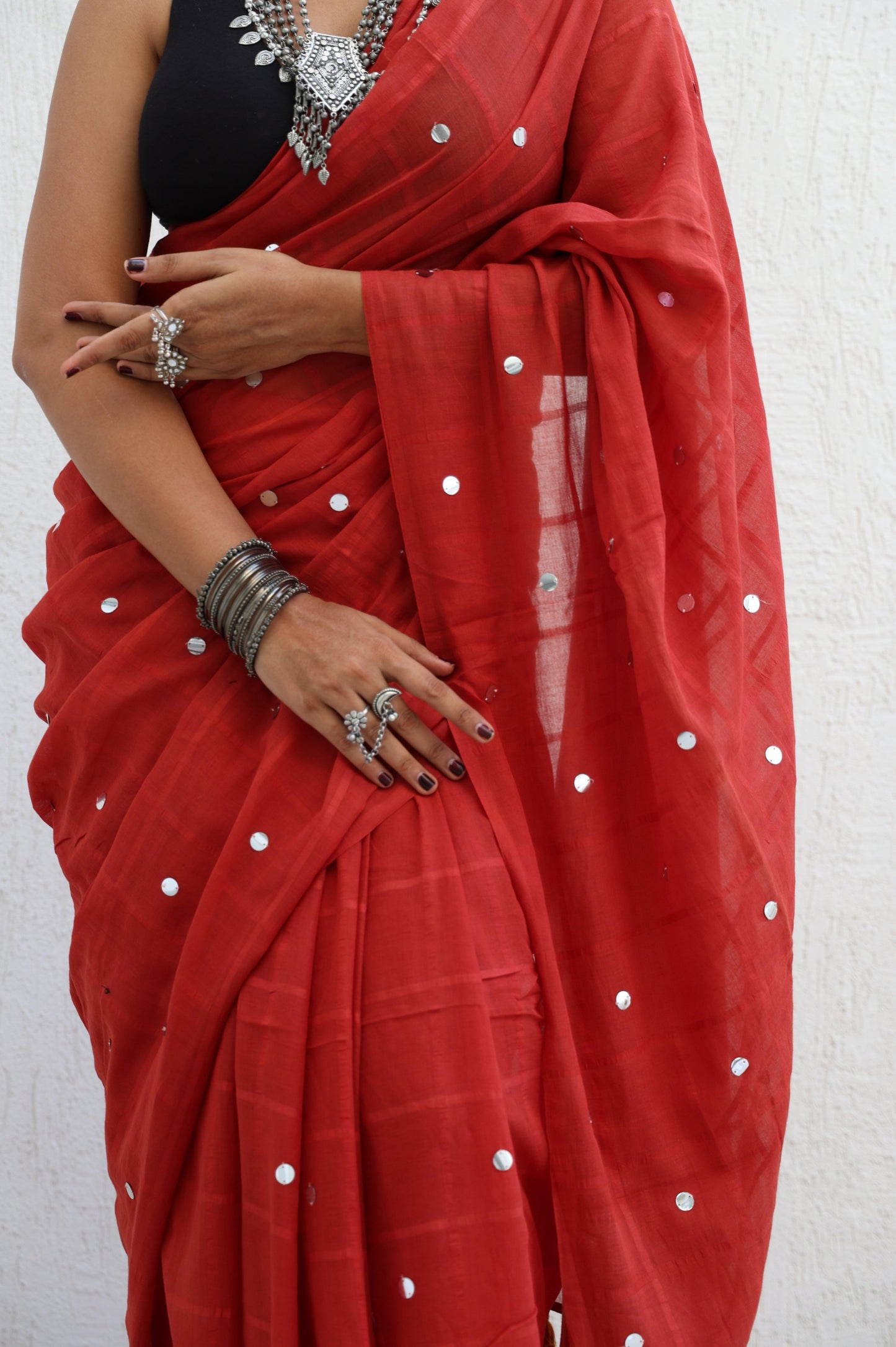 Brick or Rust Mul Saree