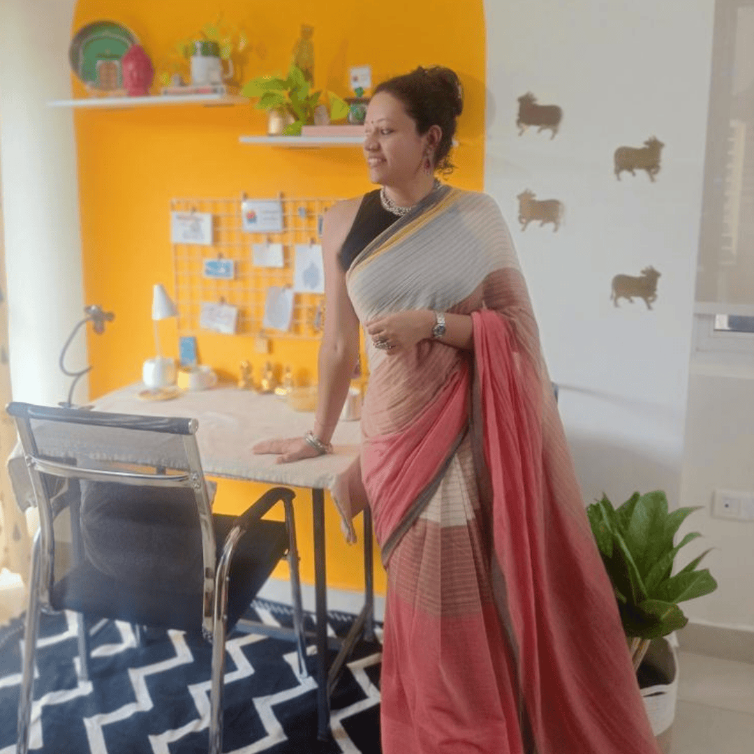 Tokyo - Multicolour Striped Mulmul Cotton Saree