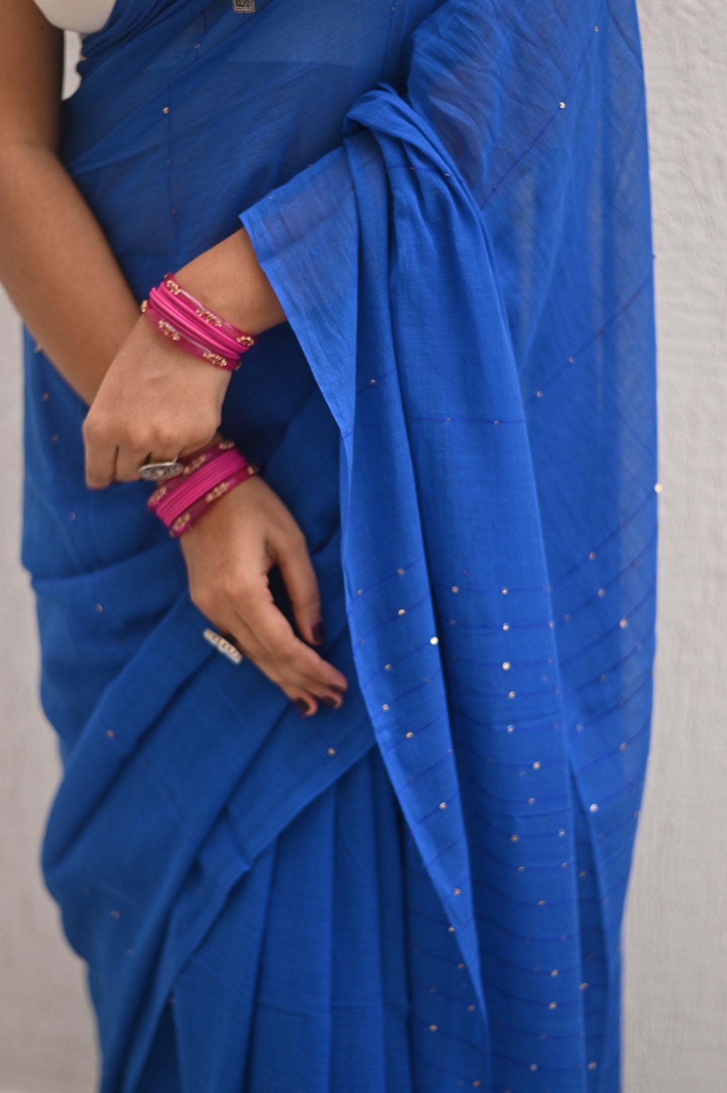 Blue De France Mul Saree