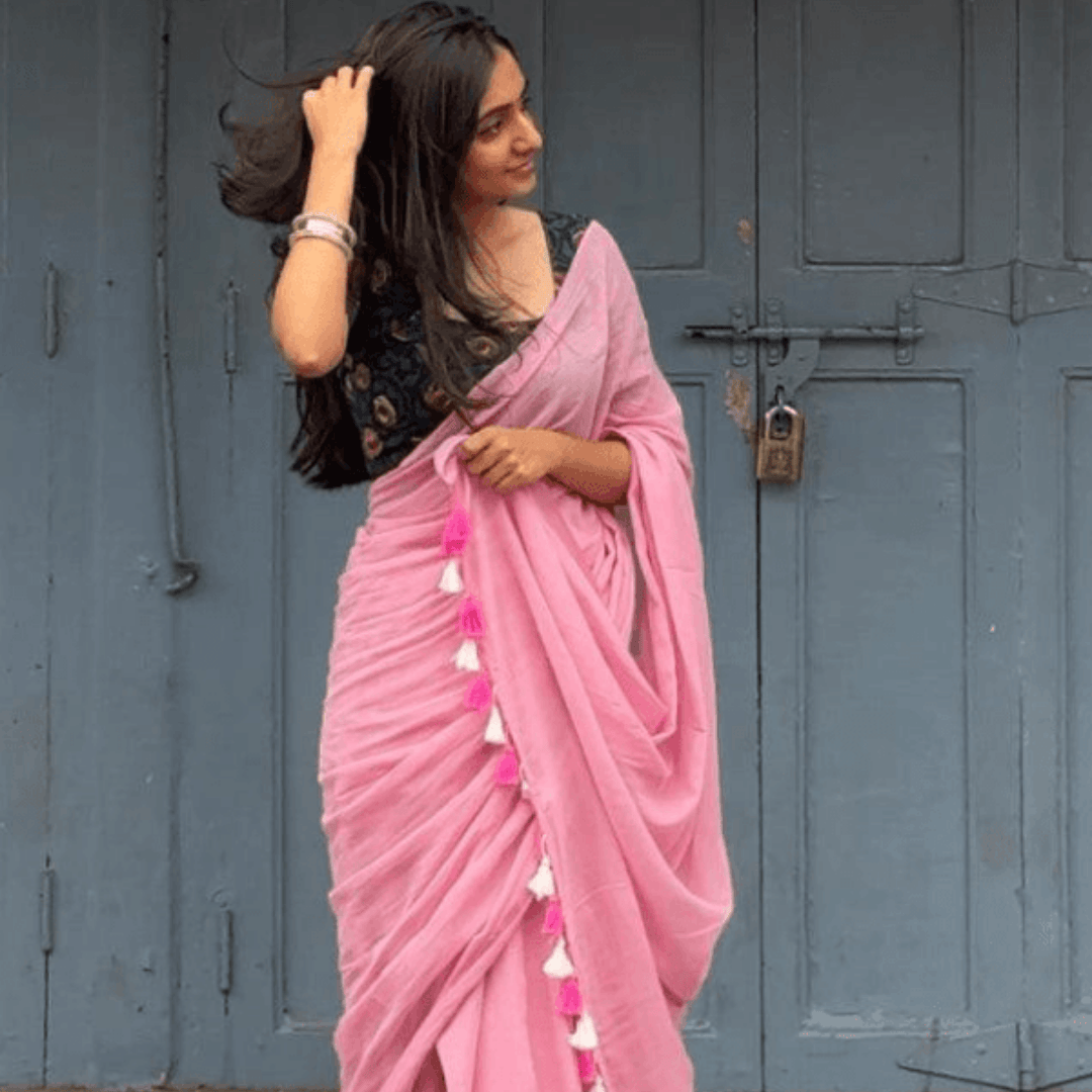Rose Water Mul Saree
