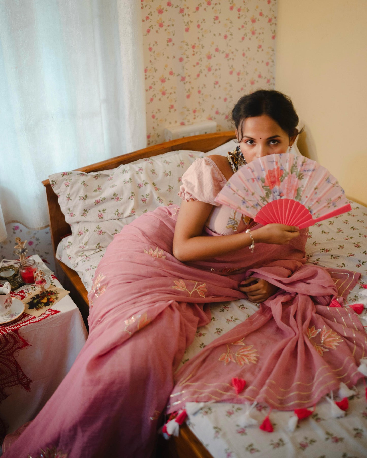 Mauve Kiss Mul Saree