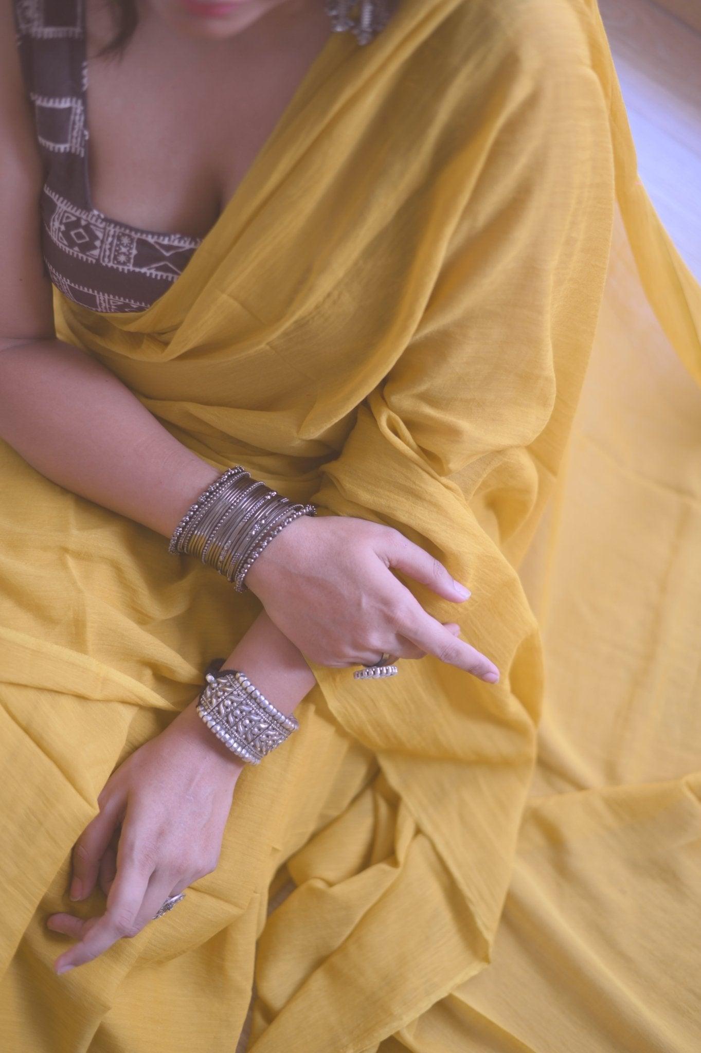 Amber Mulmul Saree - Mayin India