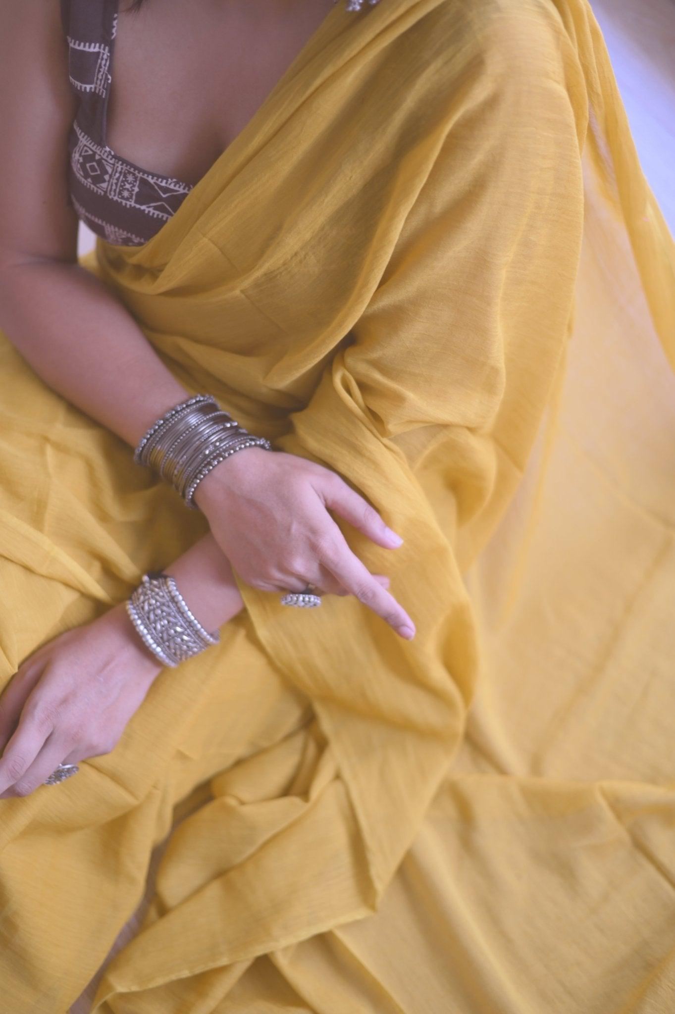 Amber Mulmul Saree - Mayin India