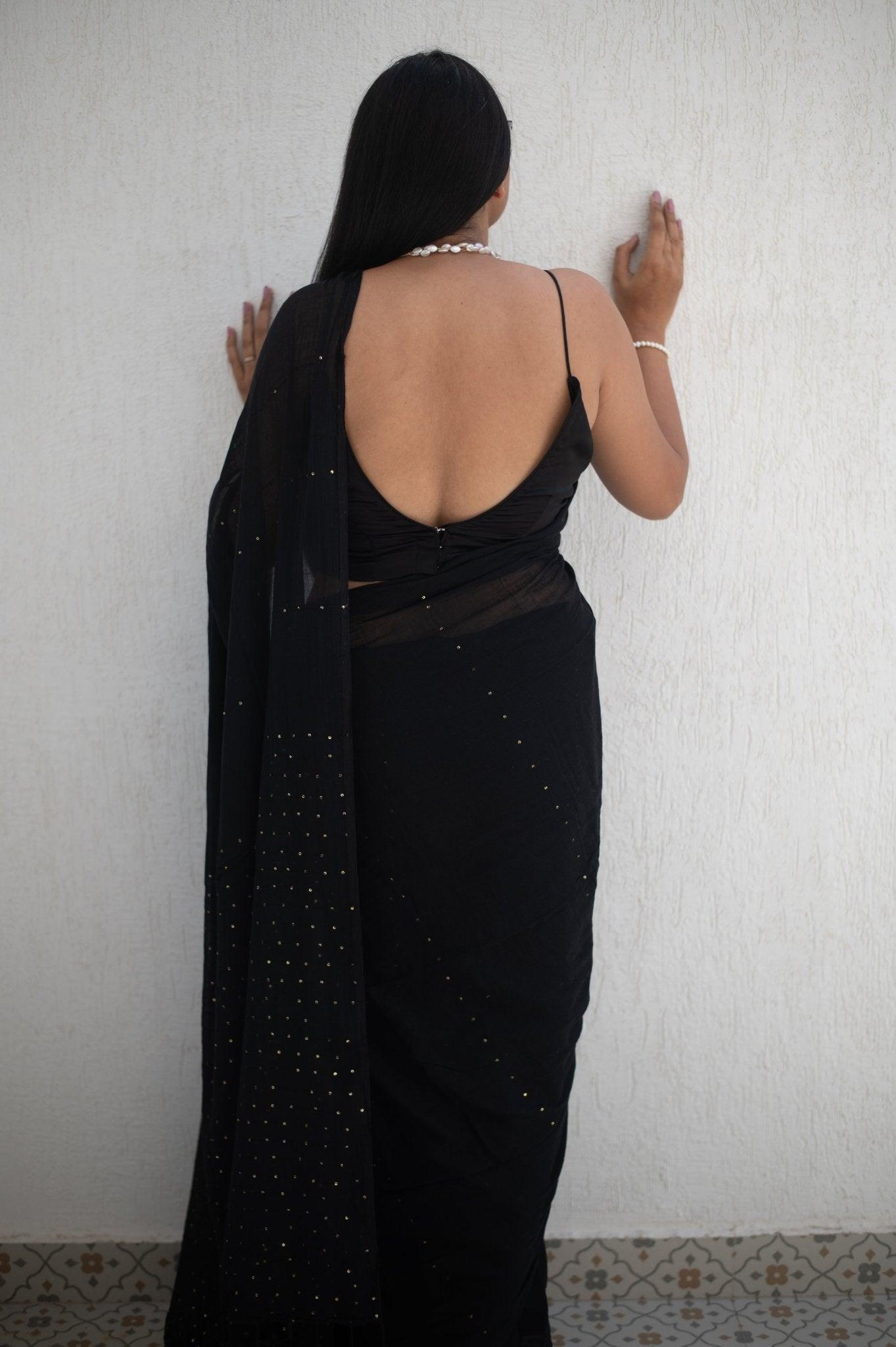 Celestial Noir Saree - Mayin India