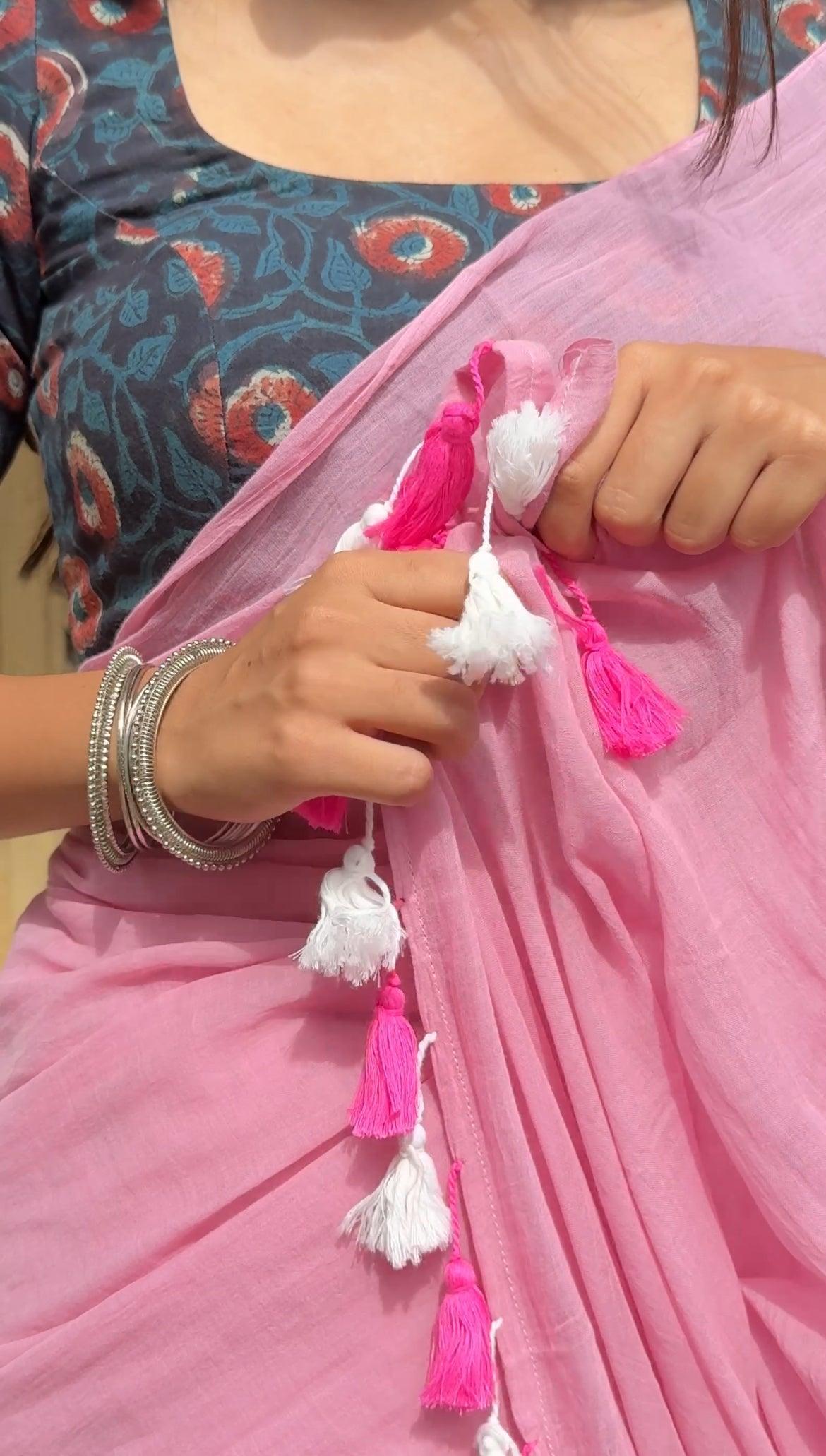 Rose Water Mul Saree