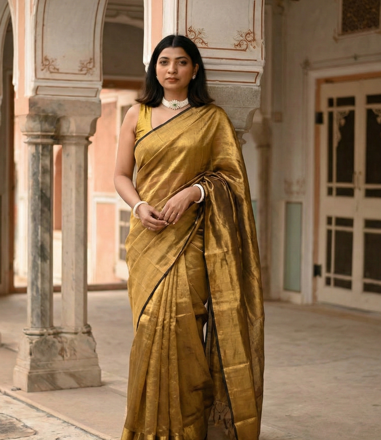 Zira Mulmul Tissue Saree