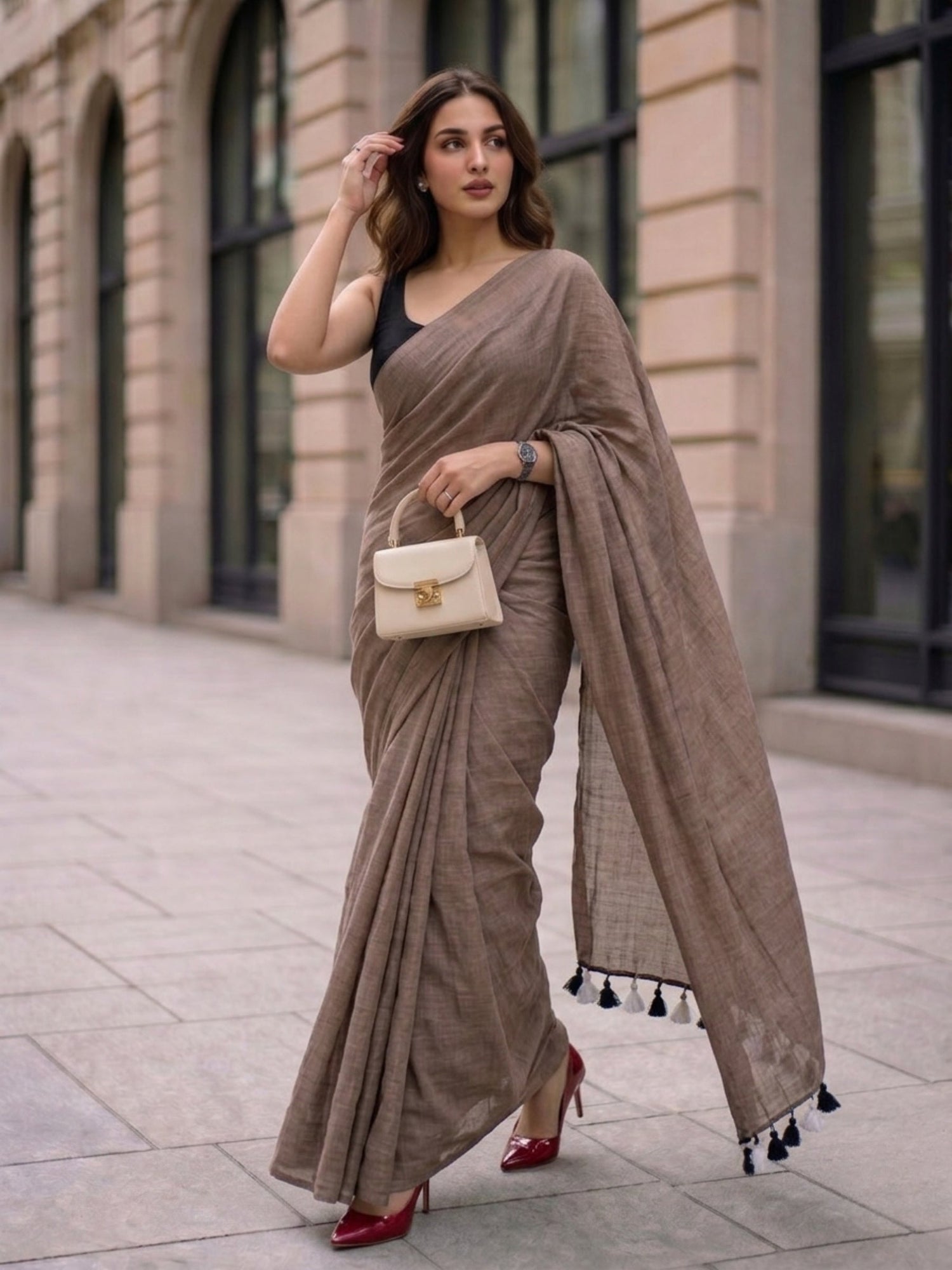 Brown Sarees