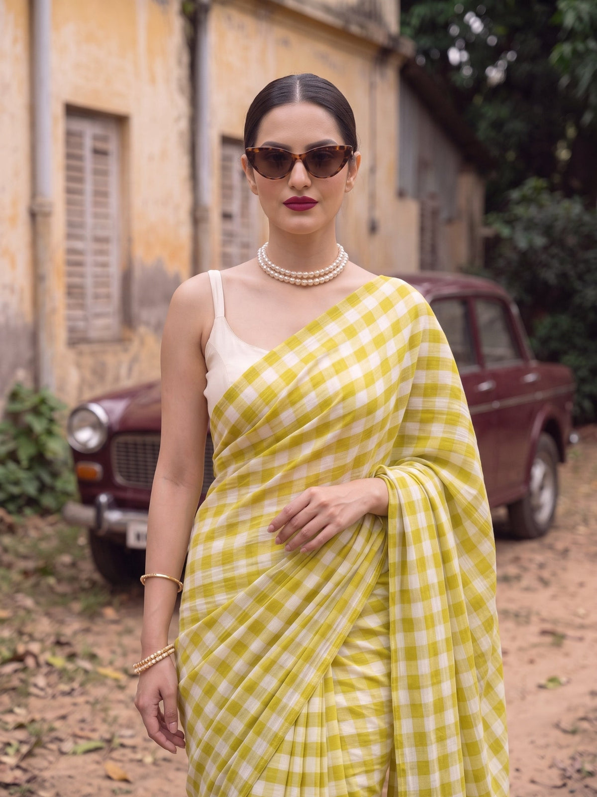 Gingham Sarees