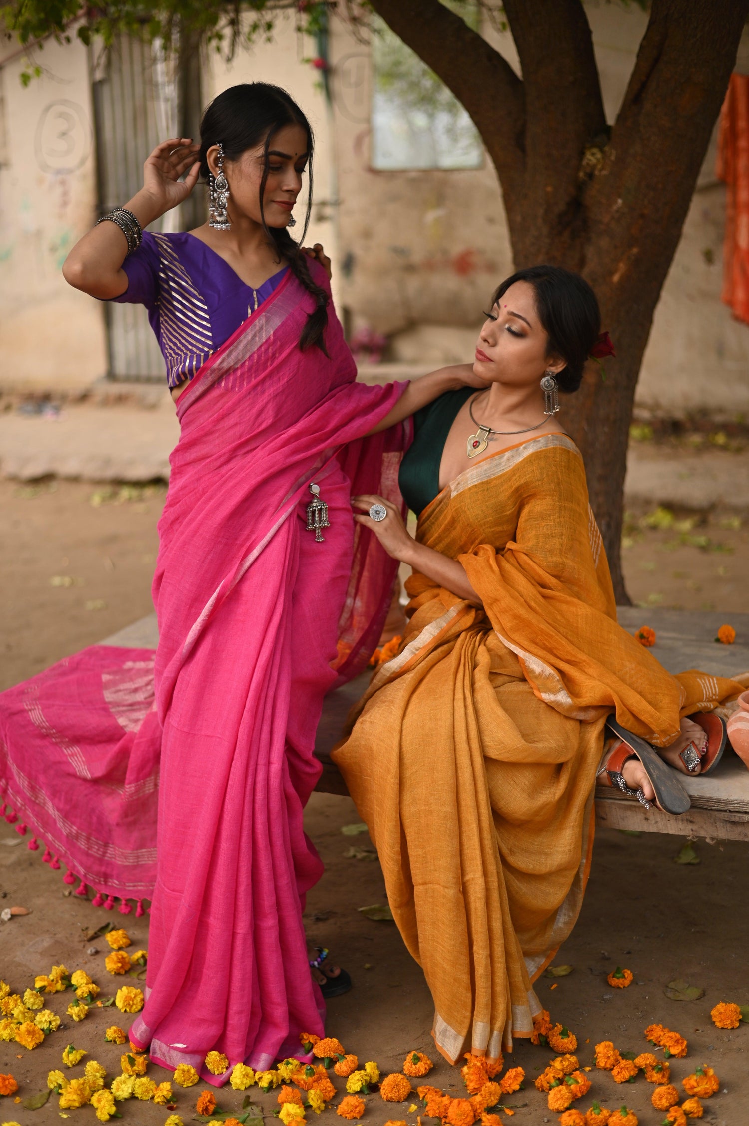 Linen Sarees