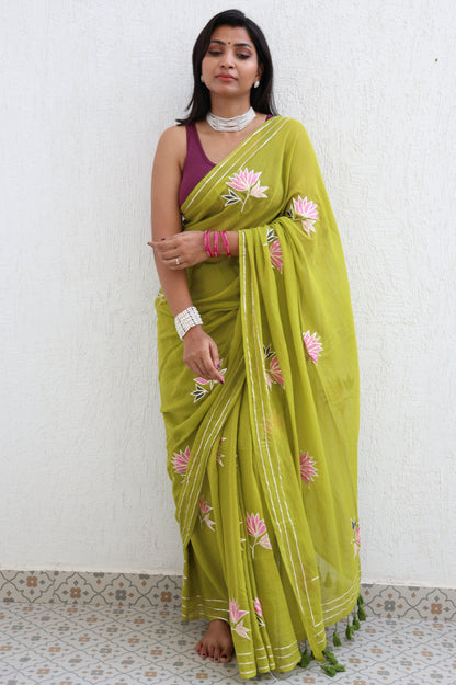 Olive and Figs Saree