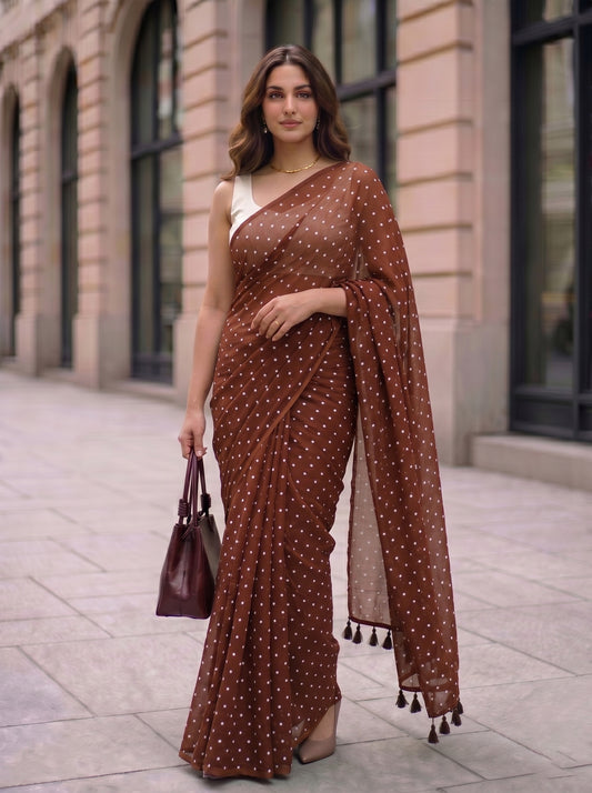 Dot Theory modal cotton saree by MAYIN India