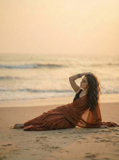 Cinnamon Dust Mul Saree