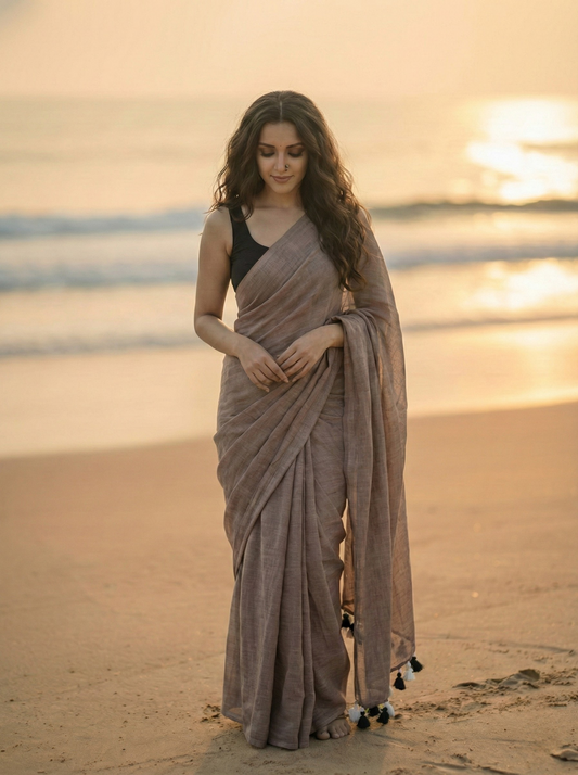 Toasted Almond Mul Saree