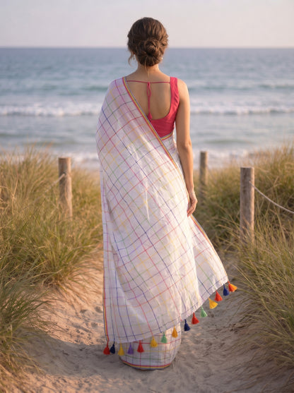 Rangam- Handwoven Mulmul Saree