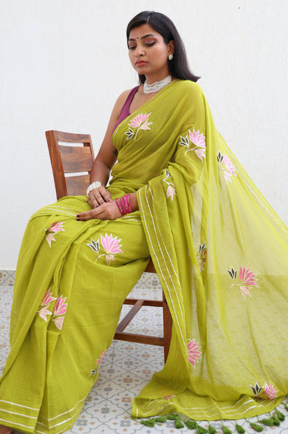 Olive and Figs Saree