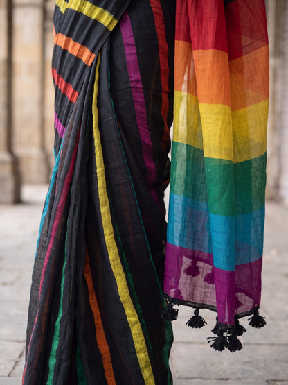 Rush Hour Acrylic Cotton Saree