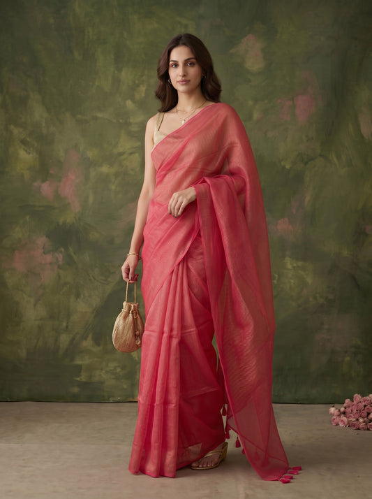 Rouge Mulmul Saree