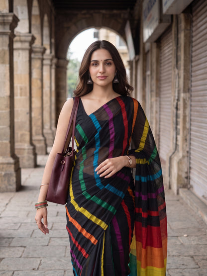 Rush Hour Acrylic Cotton Saree