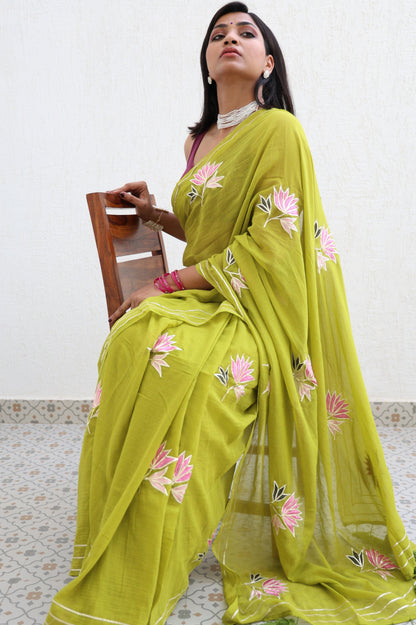 Olive and Figs Saree