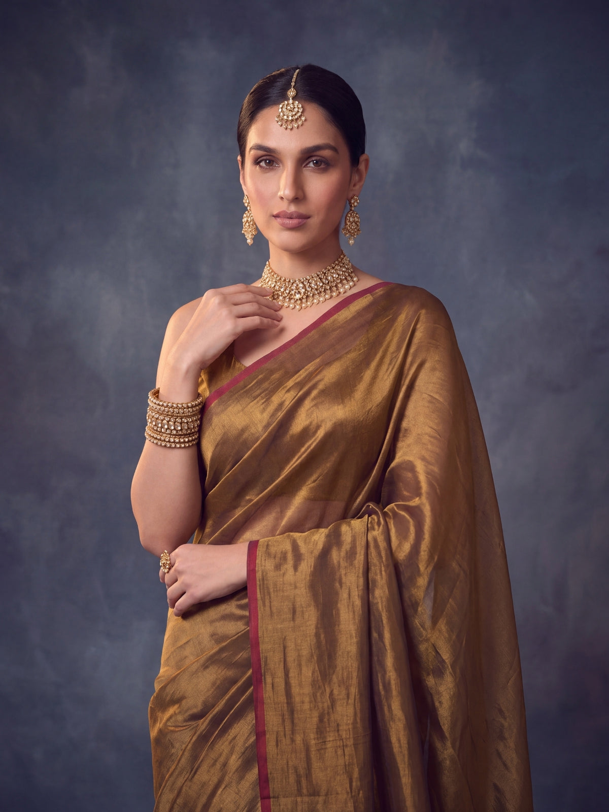 Svarn Handloom Tissue Saree