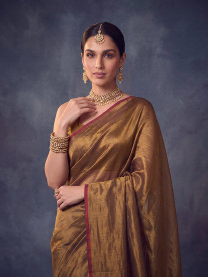 Svarn Handloom Tissue Saree