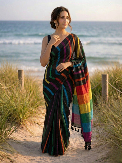 Rush Hour Acrylic Cotton Saree