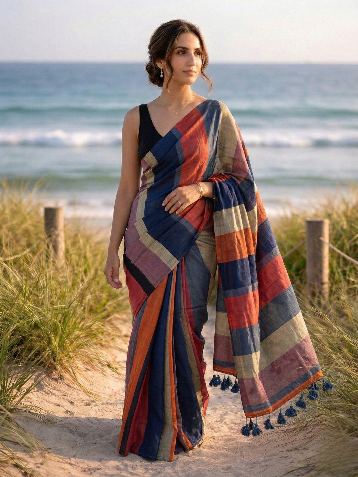 Urban Tide Acrylic Cotton Saree