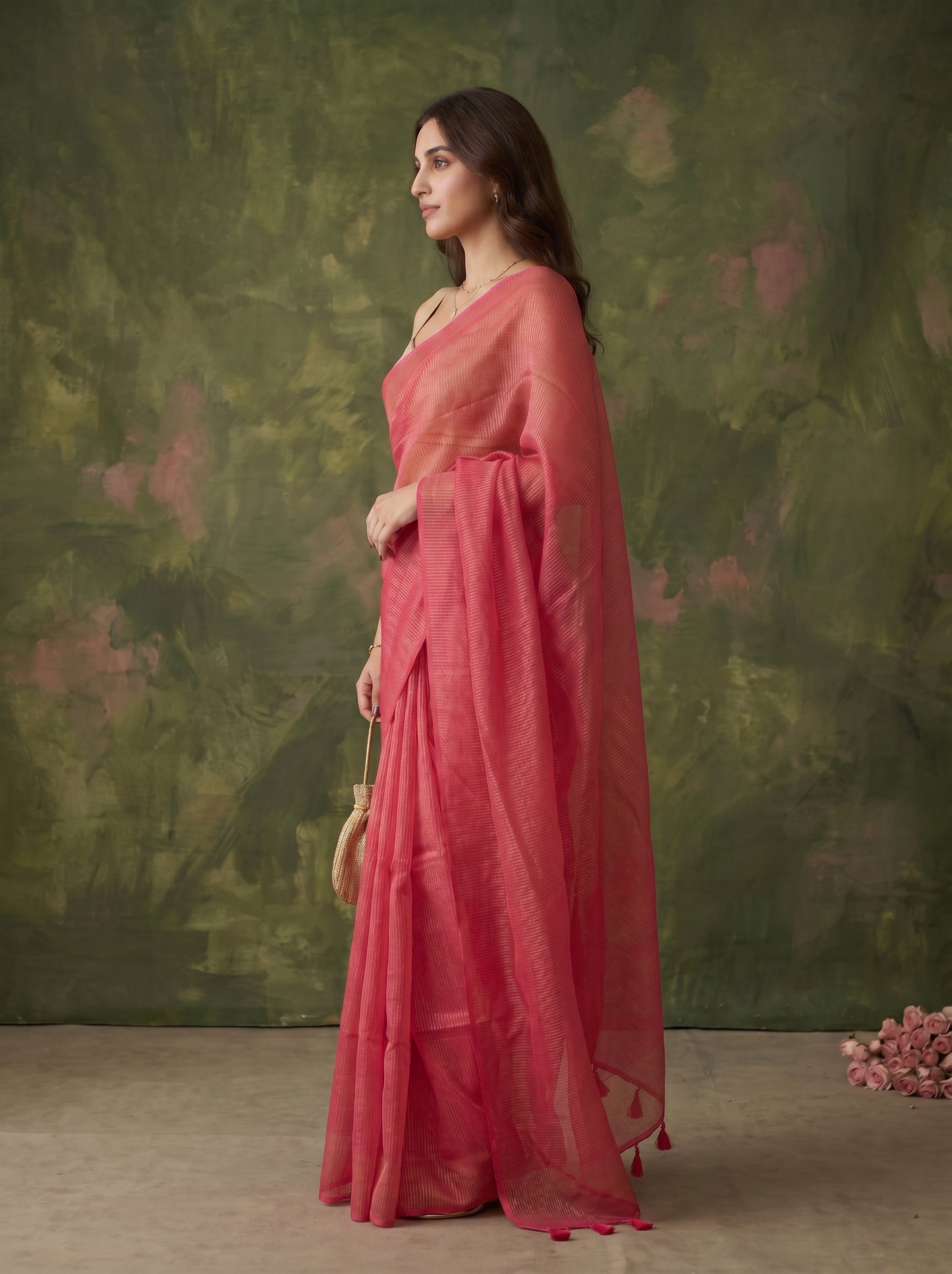 Rouge Mulmul Saree