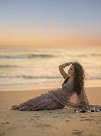 Toasted Almond Mul Saree