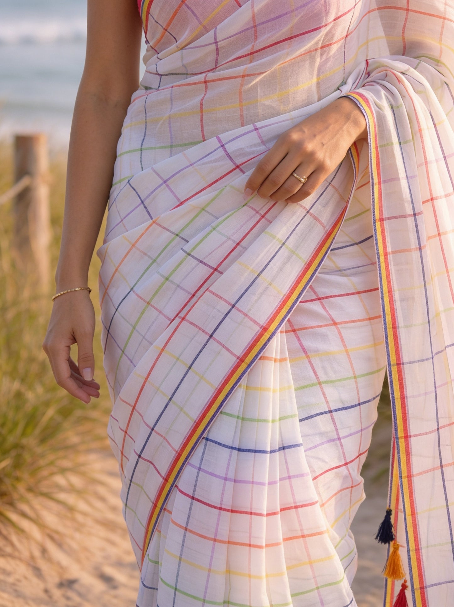 Rangam- Handwoven Mulmul Saree