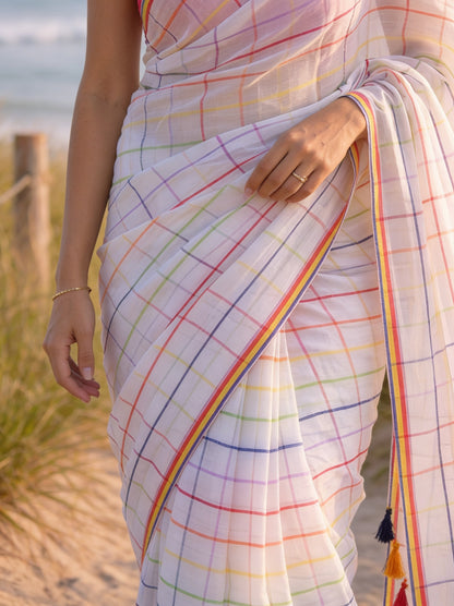 Rangam- Handwoven Mulmul Saree