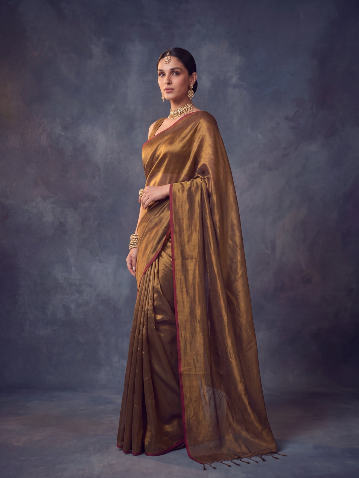 Svarn Handloom Tissue Saree