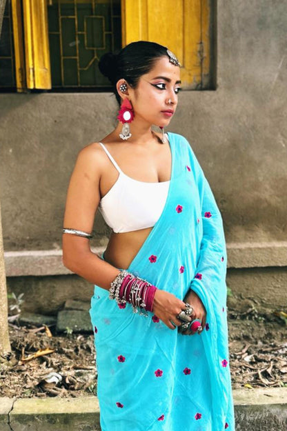 Baby Blue Eyes Saree