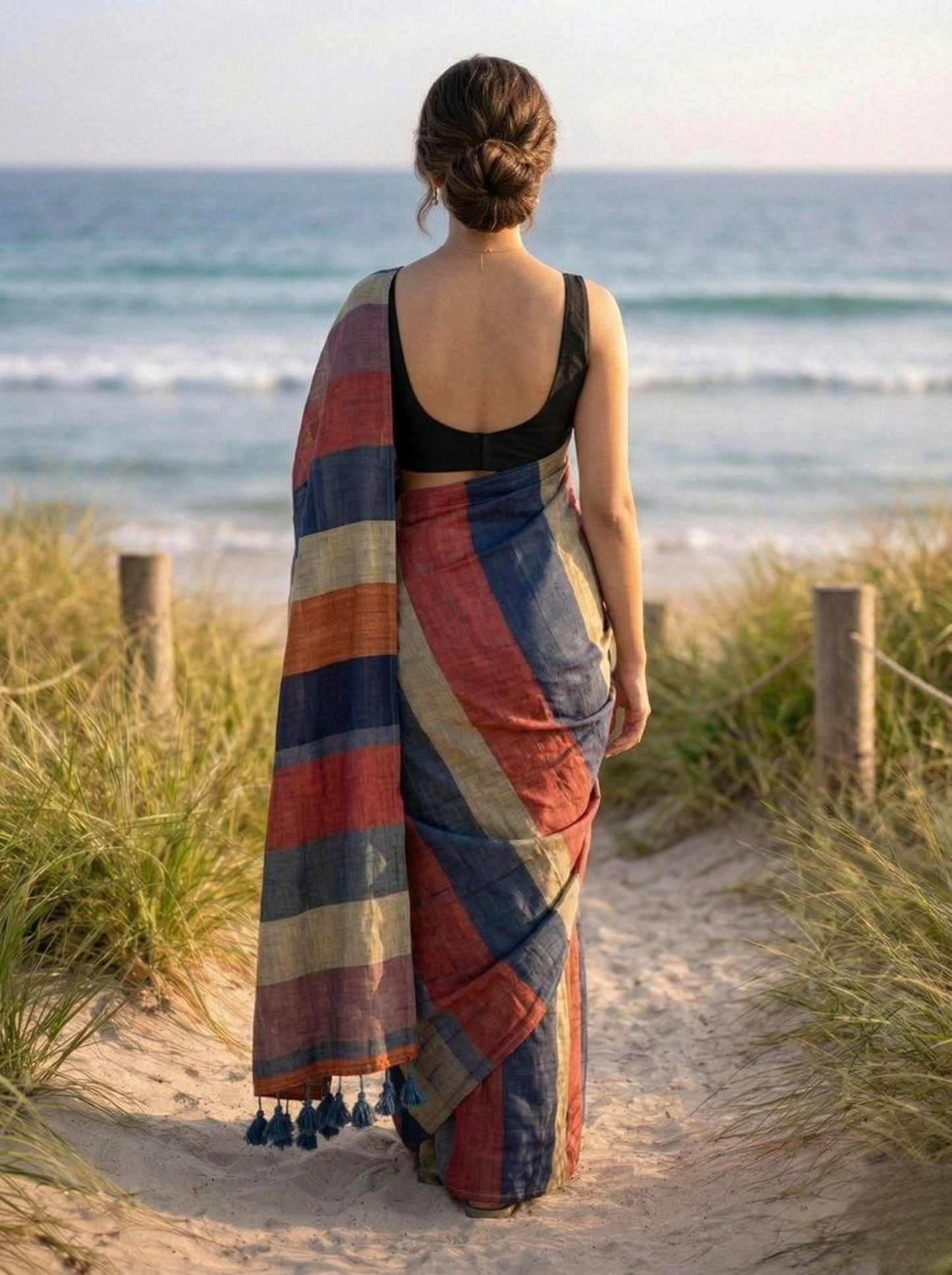 Urban Tide Acrylic Cotton Saree