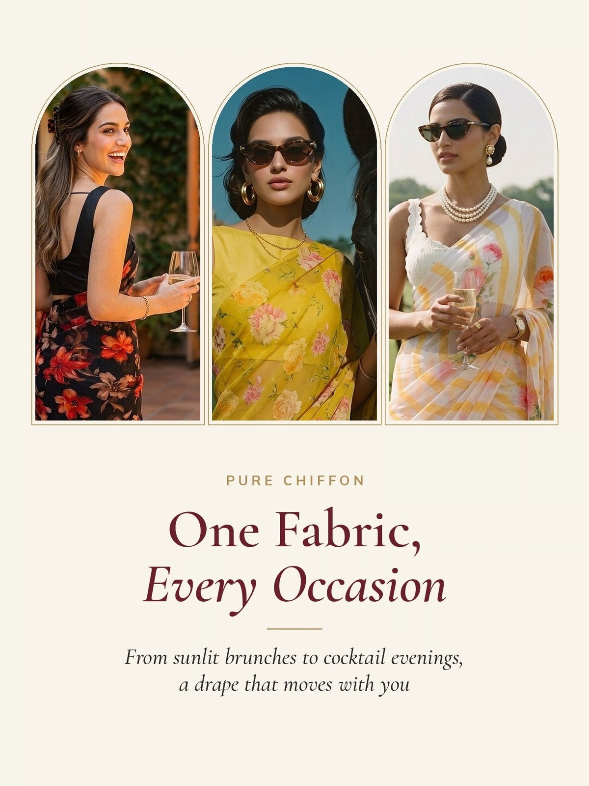 Pure chiffon saree by MAYIN India