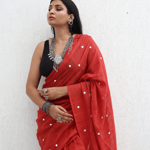 Brick or Rust Mul Saree