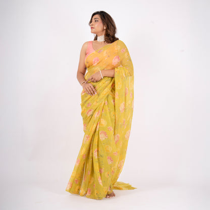Zyra Pure Chiffon Saree