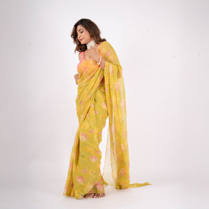 Zyra Pure Chiffon Saree