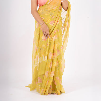Zyra Pure Chiffon Saree