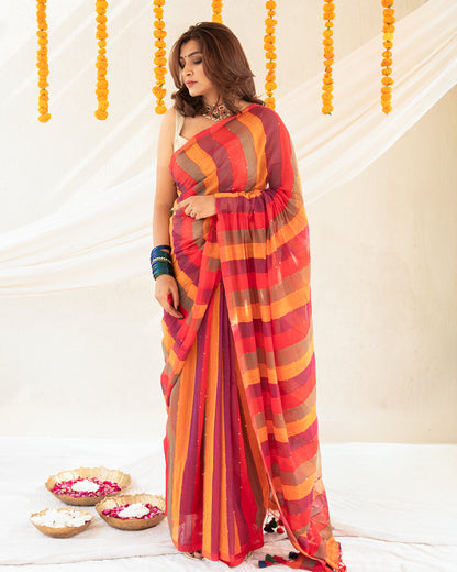 Tisya Cotton Sequin Saree